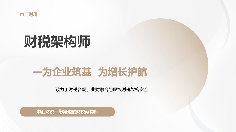 《财税架构师：企业财税管控&股权架构》
